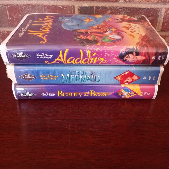 Disney Black Diamond VHS Bundle: Aladdin, The Little Mermaid, Beauty & the Beast - Picture 5 of 11